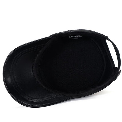 Jeep (JEEP) Sheepskin Hat Men's Winter Flat Top Peaked Cap Plus Velvet Thickened Warm and Cold-proof Winter Hat Baseball Cap A0122