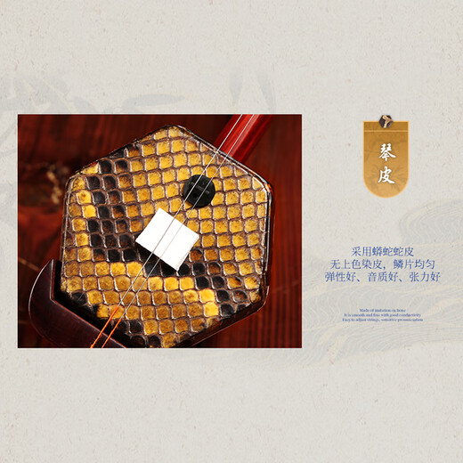 Love bird rosewood erhu python skin hexagonal erhu universal national orchestral instrument for adults and children