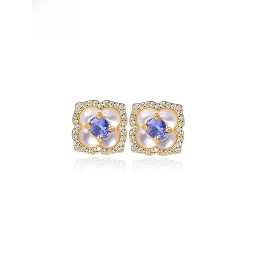 Fat Donglai quality tanzanite earrings for women s925 silver country trend earrings niche design autumn and winter earrings style 1 s925 silver tanzanite earrings