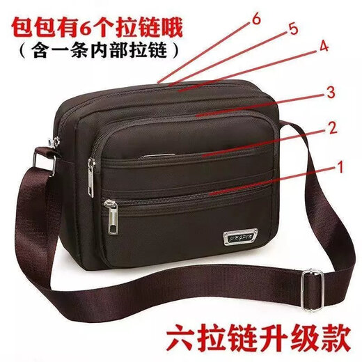 [Ausgewählt] Geldkollekte Umhängetasche Casual Crossbody Body Herrenbeutel Umhängetasche Business Brieftasche mehrschichtige koreanische Version Männer Y688 Upgrade Model + [Six Pocket Black]