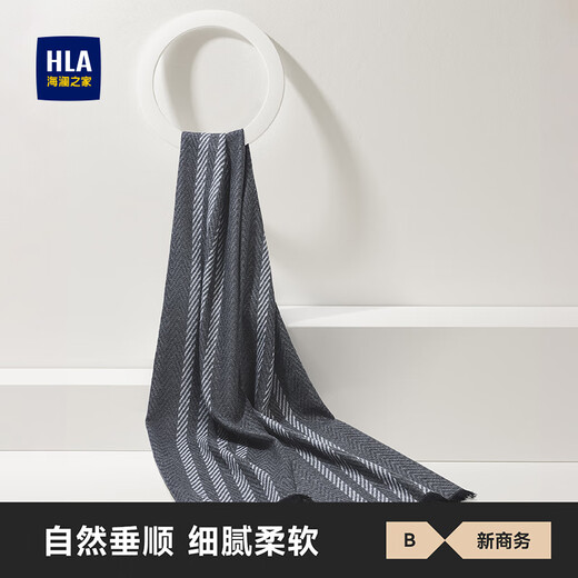 Heilan House Scarf Men's Winter Warm Scarf Birthday Gift for Dad Valentine's Day Gift for Boyfriend Gift Box Gray-Exquisite Gift Box