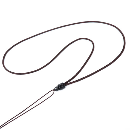 Minamiuri pendant braided rope necklace pendant rope hanging neck rope jade pendant lanyard sandalwood auspicious cloud pendant jade pendant lanyard advanced sandalwood silver wire lanyard - black