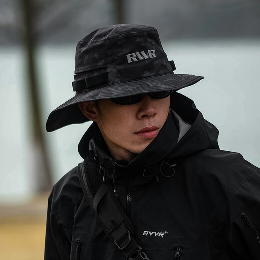 RVVR24 new fisherman hat summer outdoor sun protection breathable and comfortable lure fishing hat black