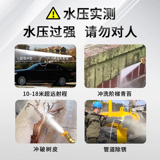 洁来仕洗车机高压洗车泵洗车水枪家用冲洗高压水枪冲洗设备工业级洗车店 6500W 意大利泵220V700斤压力20米