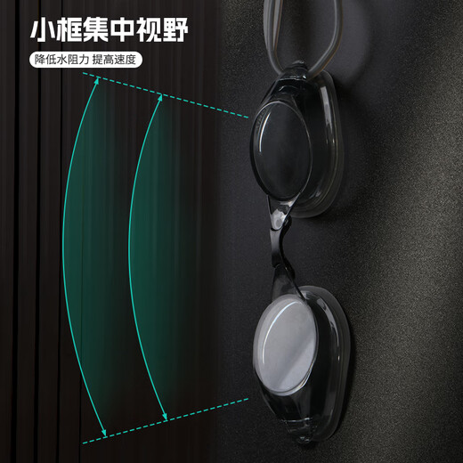 YINGFA swimming goggles for men, waterproof, anti-fog, high-definition swimming goggles, universal children's professional competition training small frame racing goggles for women, black, certified by the World Swimming Federation