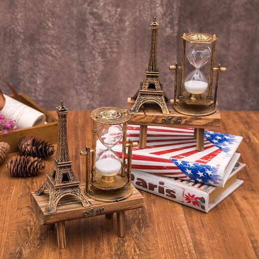 Raft Core Hourglass Creative Ornaments de alta gama Light Luxury Retro Tower Retro Tower Simple Modern Home Study asiento de madera 1047 [retro] 20*14.5 cm Caja original + bolsa de regalo