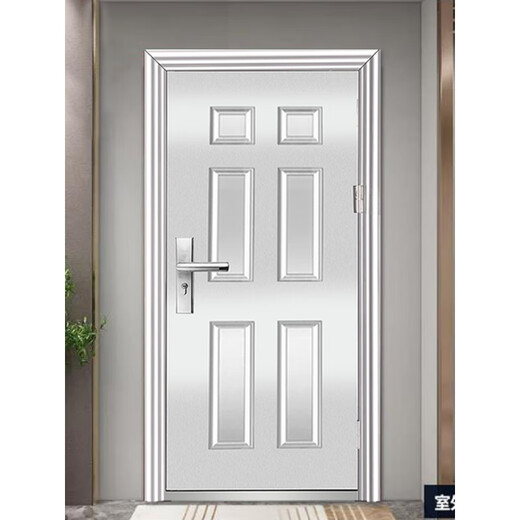 美克杰304不锈钢门加厚一整套不锈钢门单门防盗门进户门现货标准门可定 内包内右/外包外左 860*1960()