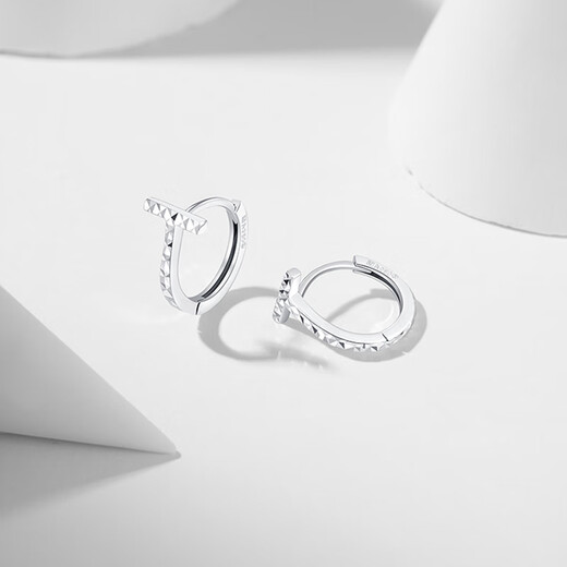 Chao Acer Zhijian PT950 platinum platinum earrings for women platinum earrings letter T gift priced at 200 yuan one pair 1.75g