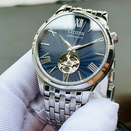 CITIZEN Watch Fully Automatic Mechanical Men's Watch Fashionable Hollow Transparent Bottom Elegant Men's Watch Birthday Gift for Boyfriend NH9130-84L