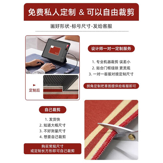 New Year's entrance door mat red high-end sense home festive entrance door mat non-slip wear-resistant entrance carpet All the best-14038 80cm side * 120cm door