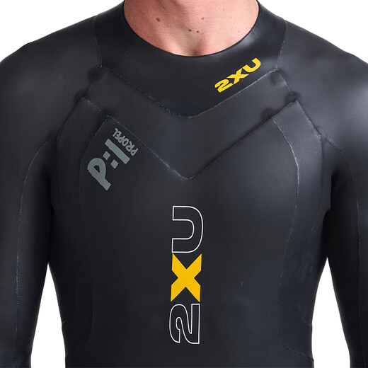 2XU Propel Series P 1 Coldproof Swimsuit Men's Wet Suit Thickened One-piece Professional Training Warm Winter Swimming Wet Suit Black/Citrus L