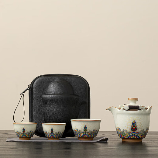 Tangfeng Ruyao travel tea set portable quick cup single teapot Haihaijiangya travel travel tea set