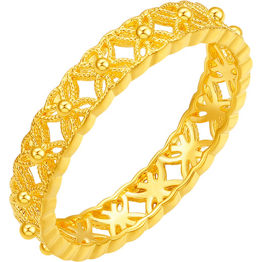 Saturday Fu has money to spend 5G technology gold ring girl birthday gift price A0112790 No. 14, about 2.29g