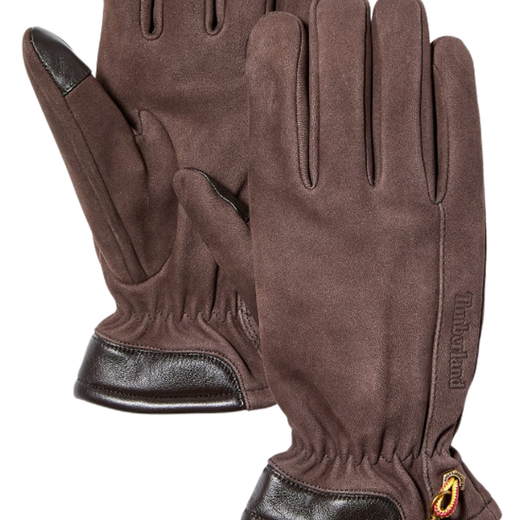 
Timberland Men's Logo Gloves 2023 New Winter Nylon Nylon Finger Design Daily Applicable Brown L