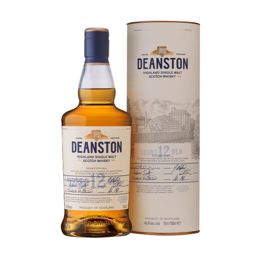 汀思图（DEANSTON）苏格兰 单一麦芽威士忌酒 原始桶 汀斯顿 洋酒 原瓶进口 汀思图 12年 700mL 1瓶