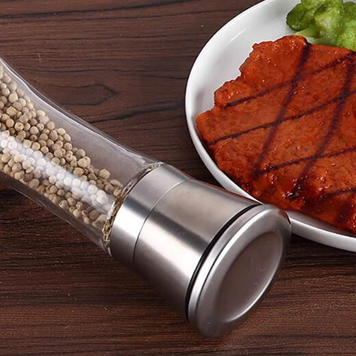 Fengyi pepper grinder manual peppercorns sea salt grinding bottle black and white pepper grinding artifact seasoning bottle kitchen tall 304 head + ABS bottom
