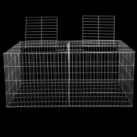 Yuhualuo rabbit cage extra large rabbit cage household rabbit cage household chicken cage household number breeding cage 1 meter * 60 * 4 double door partition 90 * 60 * 40 bare cage including buckle