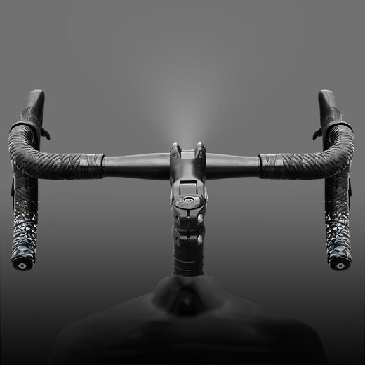 Baichao road bicycle gradient three-color handlebar anti-slip strap wear-resistant riding dead-fly breathable shock absorption carbon pattern black and white - free handlebar plug + sealing glue