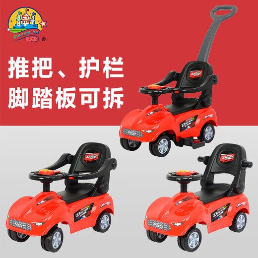 Chilokbo Children's Twisting Car de 1 à 3 ans roue universelle poussant la voiture de jouet coulissante bébé