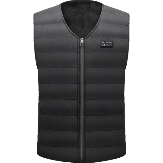Luo Meng Rechargeable Heated Vest Men's Winter Full Body Automatic Heating Clothes Intelligent Temperature Control Electric Heating Vest Electric Heating Vest Basic Model Black No Power Bank, Bring Your Own 3XL The size is too small. It is recommended to take a larger size
