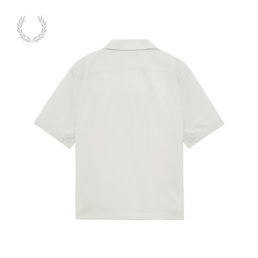Fred Perry Herren Casual Shirt 2025 Sommer Business Gentleman Revers Weizenohrrand gestickt Kurzarm M9894 IVX/Light Beige M.