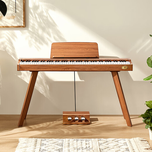 Terence P37 Electric Piano 88 Key Heavy Hammer Modern Light Luxury Piano Children Adultos Adultos Piano P37 Grano de troncos [Teclado de martillo pesado] Estándar oficial + soporte de piano original + Tres pedales + Bolsa de regalo