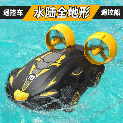 Rhenium amphibious remote control car dual-purpose mini children's stunt boy electric car toy remote control boat high-speed speedboat silver white standard single battery (1 rechargeable battery)