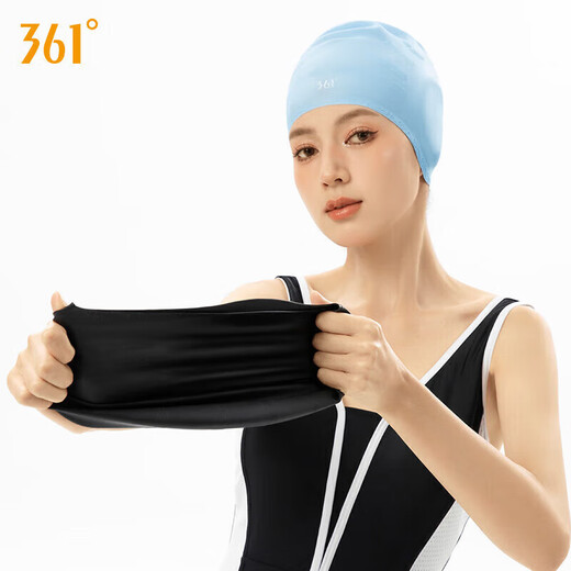 361°泳帽女款加大护耳长发游泳帽不勒头舒适防水硅胶成人泳帽