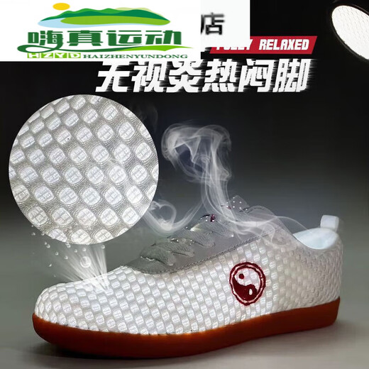 JPHZNB夏季网眼太极鞋夏款正宗陈家沟男女太极鞋夏季透气网面牛筋软尅痾 白色795 网面夏季款 37