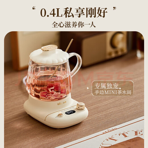 Bear YSH-D04C6 Portable Health Pot Office Mini Small 0.4L Tea Maker Glass Home Health Cup Bear (YSH-E04L1) 0.4L + Glass Filter