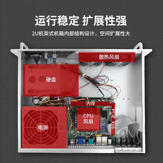 
Double control 2U rack type I7-9700 industrial control machine i3I5 multi-serial port dual network port server linux computer embedded RS232 B360 I9-9900 octa-core 64G+1000G-310P motherboard 2U rack chassis silver dual network six string