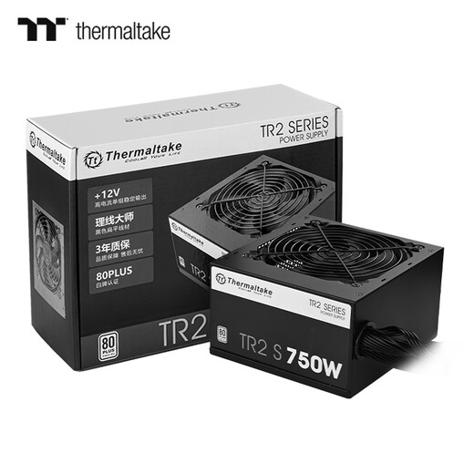Thermaltake (Tt) bewertetes 750-W-TR2-S-750-Computer-Netzteil (80PLUS-zertifiziert/aktiver PFC/intelligenter Temperaturregelungslüfter/Backline-Unterstützung)