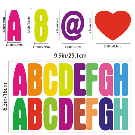 English Alphanume Color autocollants Diy Water Cup Stickers Suitcase Creative Children's Gift Stickers Are