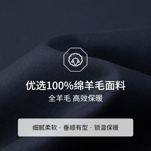 
EMZ Ordos [100% wool] Early spring jacket lapel business casual men's jacket Navy blue L 175/96A