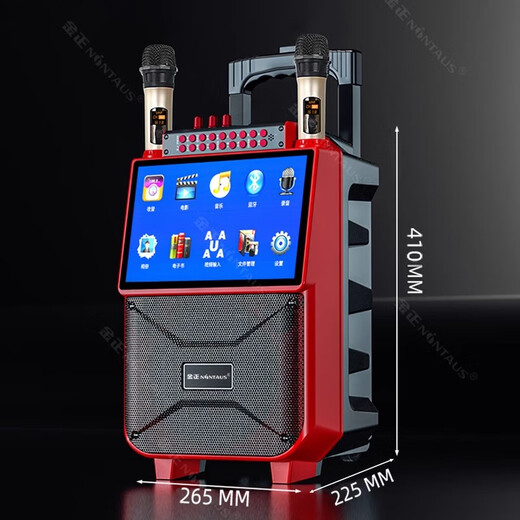 Jinzheng square dance audio with display screen wireless microphone Bluetooth home ktv singing karaoke karaoke machine integrated video outdoor trolley speaker outdoor audio 1033 21# Bluetooth version + single microphone