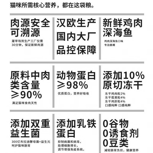 Barbarian pie cat food, fresh meat, freeze-dried, grain-free cat food for kittens 1-12 months old, adult cats gaining weight, hair, cheeks, beautiful hair, and fattening. One bag of 3.6Jin Jin is equal to 0.5 kg. Contains 180g of freeze-dried food. 90% animal raw materials. Fresh meat, grain-free, freeze-dried cats.