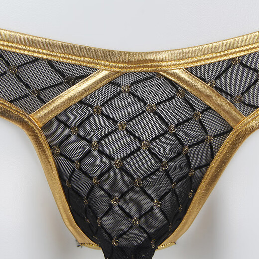
Kangmengdi sexy underwear men's bed temptation large size gay special thong hot open crotch sexy MP257 yellow 2XL (recommended 161-180Jin [Jin equals 0.5 kg])