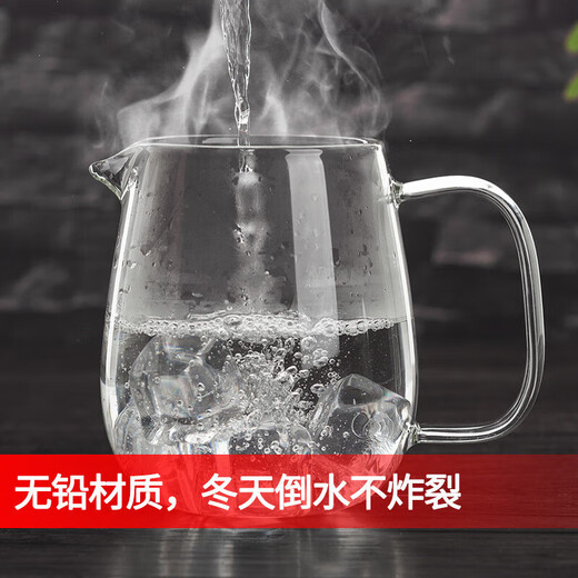 Gaoming glass teapot thickened high temperature resistant transparent tea pot floral teapot tea water separation household tea pot Qirun pot 400ml thickened