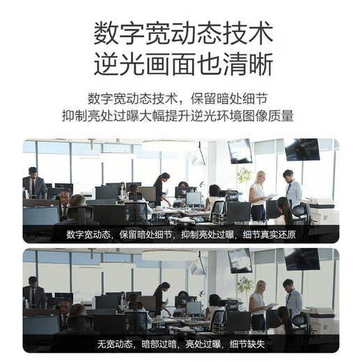 HIKVISION海康威视监控摄像头200万家用红外全彩夜视poe供电AI人形检测半球室内外监控器T12HV3-LA 2.8MM