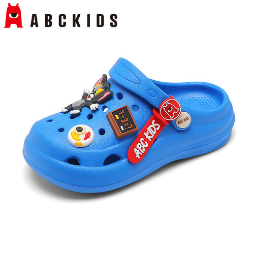 ABC Kids Kids's Hole Zapatos para zapatillas para niños y niñas para sandalias de verano para bebés Soft Sole No-Slip Beach Shoes 8504 Azul 28-29