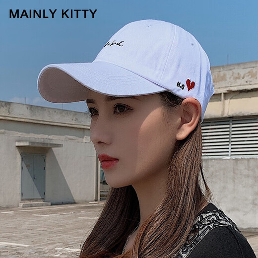 MAINLYKITTY棒球帽女四季款韩版女士鸭舌帽情侣帽子2025新款送女友老婆礼物 米色-礼盒装
