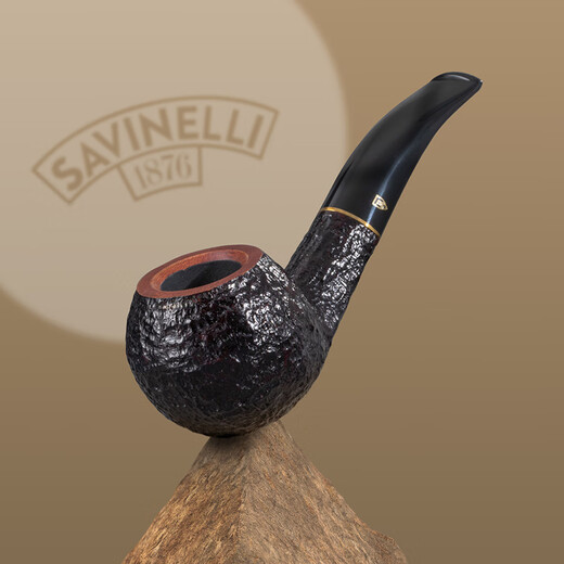 
Sharphan (SAVINELLI) Italy Rome pipe heather wood P104 filter mouthpiece handmade solid wood pipe men's imported gift [Century classic][673 large bulldog]