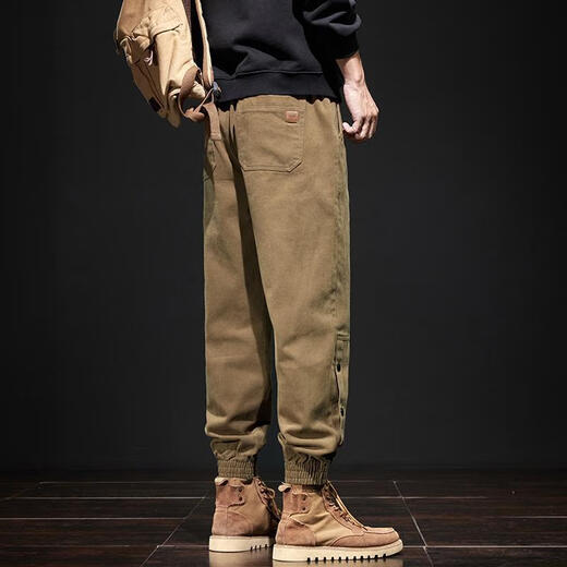 Cotton American style work pants for men in spring, autumn and winter new style loose trendy heavyweight casual pants for men black K316 regular high quality XL 120-140Jin Jin is equal to 0.5 kg