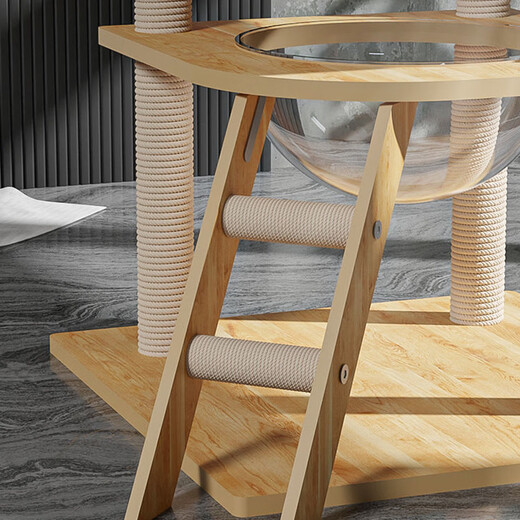 珑小宠猫爬架猫窝加粗大型猫树一体太空舱猫架子小户型不占地麻绳猫玩具 145cm 5层 【多猫加厚板材】