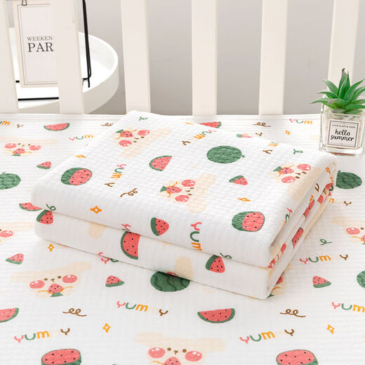 Disney (Disney) Clase A Baby Pure Cotton Orine Separator impermeable y transpirable cama grande lavable almohadilla de doble cara para niños Sanderador de orina separador de sandía [Estilo antibacteriano de algodón puro de doble cara] 70*100 cm [Compre una gratis uno gratis, envíe dos piezas]
