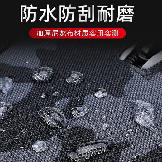 Hevadallua bag, multifunctional pole-mounted lure waist bag, shoulder bag, rod bag, fishing rod bag, large capacity, waterproof, black camouflage, large capacity/various carrying methods/waterproof