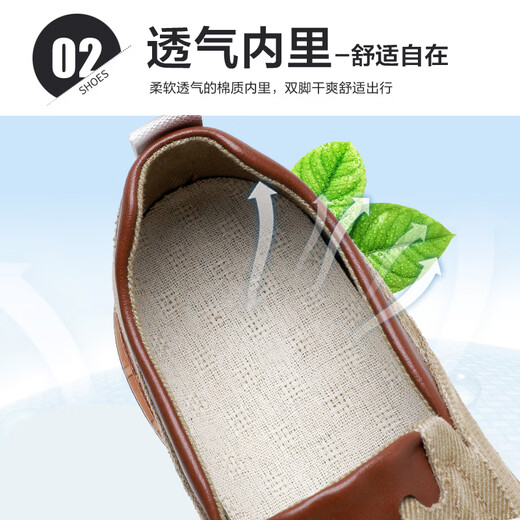 鮟鱇春秋老北京布鞋男鞋中老年透气休闲软底舒适爸爸鞋A5009 黑色 38 