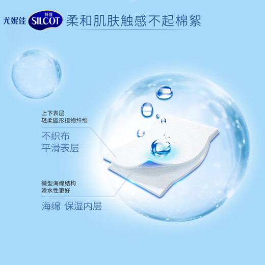 Silcot Unicharm 1/2 water-saving wet compress cotton cotton spa moisturizing makeup remover soft disposable portable 240 pieces