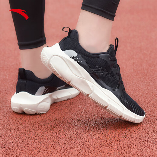 ANTA Men's Soft Soled Training Shoes Anti-Slip Running Shoes Indoor Hiking Shoes Men's Sports Shoes Breathable Running Shoes Black/White-3 40