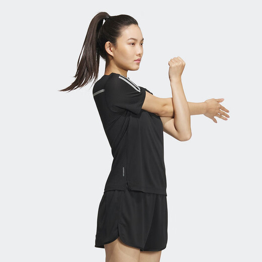 Adidas 2024 summer women's running exercise training casual round neck short-sleeved T-shirt JF1477 S